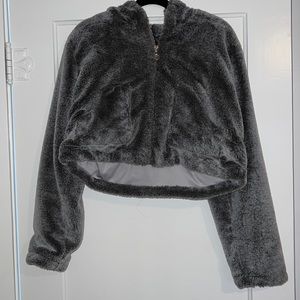 Gray Faux Fur Jacket!